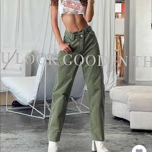 princess polly asymmetric wide leg jeans